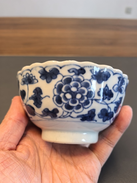 古玩陶瓷康熙青花茶碗拍賣,當前價格480元