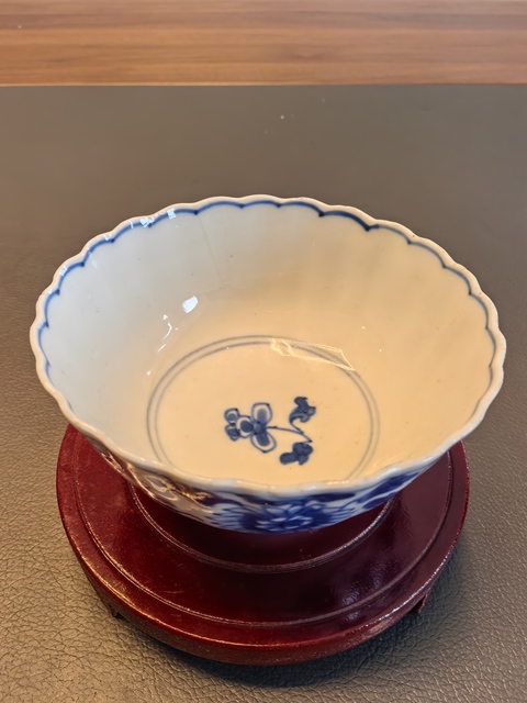 古玩陶瓷康熙青花茶碗拍賣,當前價格480元