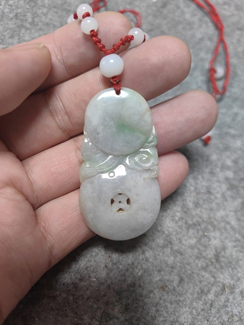 古玩玉器天然翡翠雕“龍紋掛件”拍賣,當前價格1288元