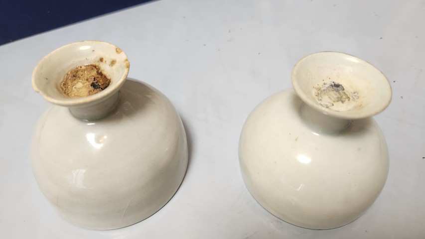 古玩陶瓷北宋湖田窯盞托一對拍賣，當(dāng)前價(jià)格38000元