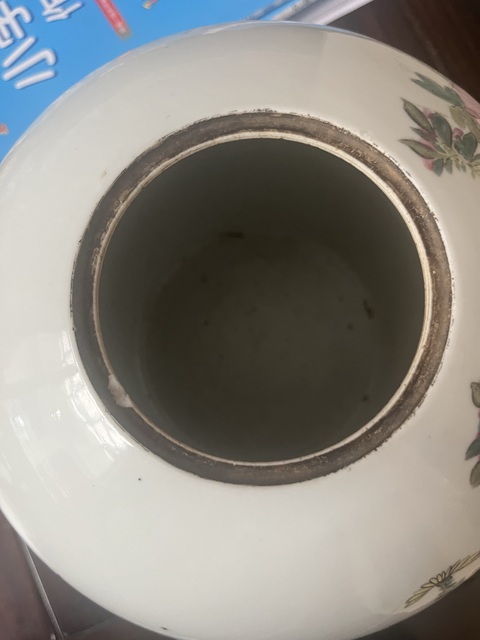 古玩陶瓷清晚期 淺絳博古名家戴裕成西瓜罐真品鑒賞圖