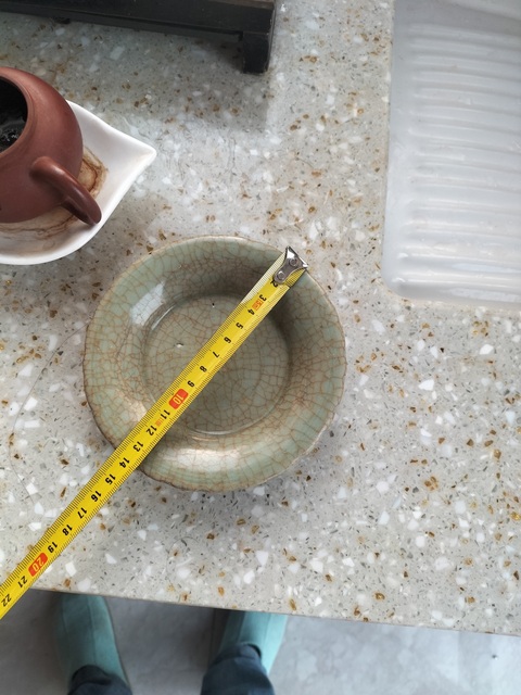 古玩陶瓷優品明早期龍泉窯帝皇綠翡翠玉化官釉盤拍賣，當前價格1680000元