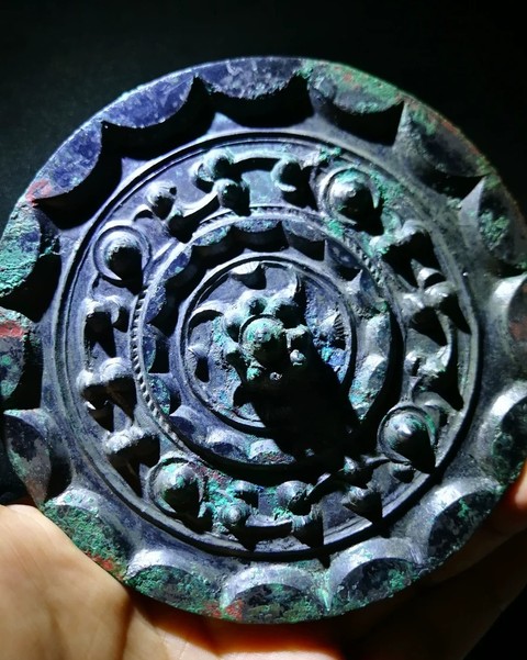 古玩銅器西漢星云鏡真品鑒賞圖