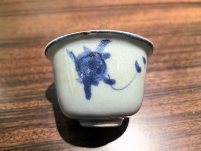 古玩陶瓷青花花卉紋杯拍賣,當前價格1599元