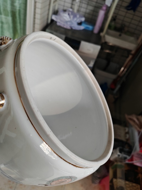 古玩陶瓷粉彩人物故事紋粥罐真品鑒賞圖