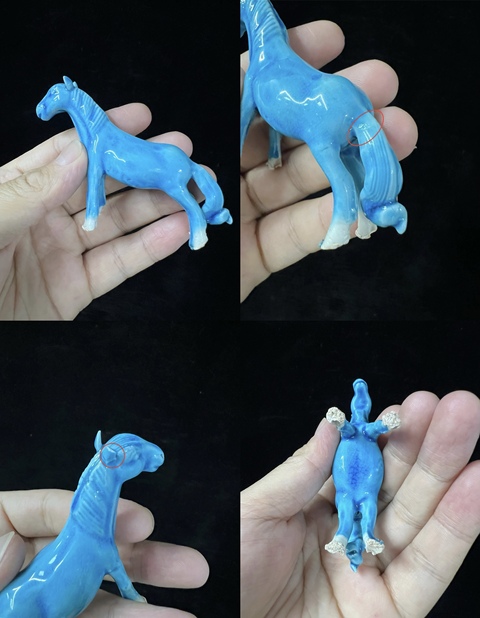 古玩陶瓷孔雀藍(lán)釉瓷塑馬一套拍賣,當(dāng)前價(jià)格688元