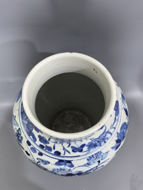 古玩陶瓷青花人物將軍罐真品鑒賞圖