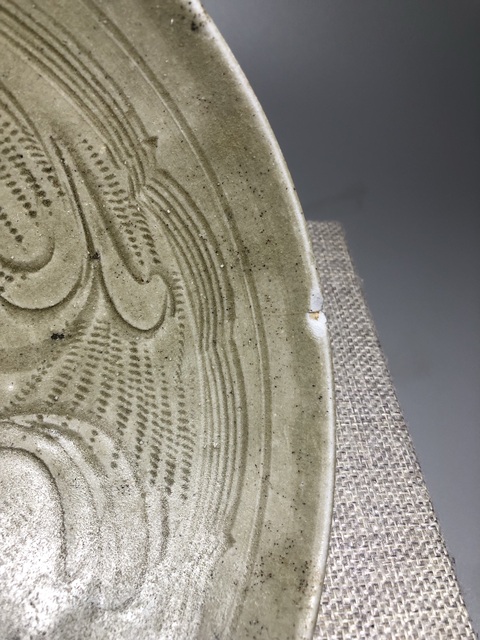 古玩陶瓷(宋代收藏級)青釉刻花紋大碗拍賣,當前價格0元