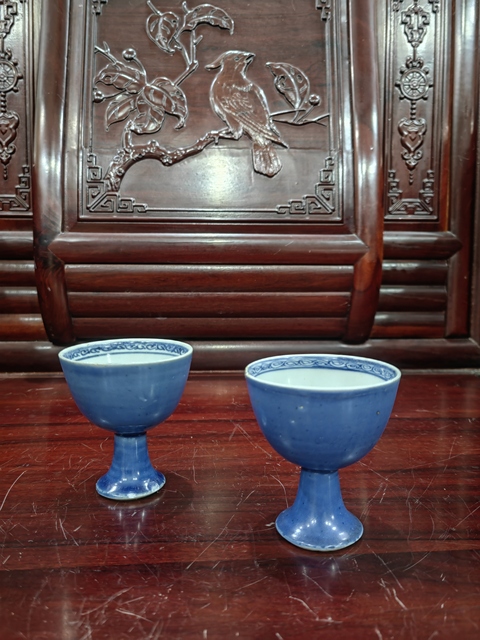 古玩陶瓷晚明.萬歷高足杯拍賣，當前價格3888元