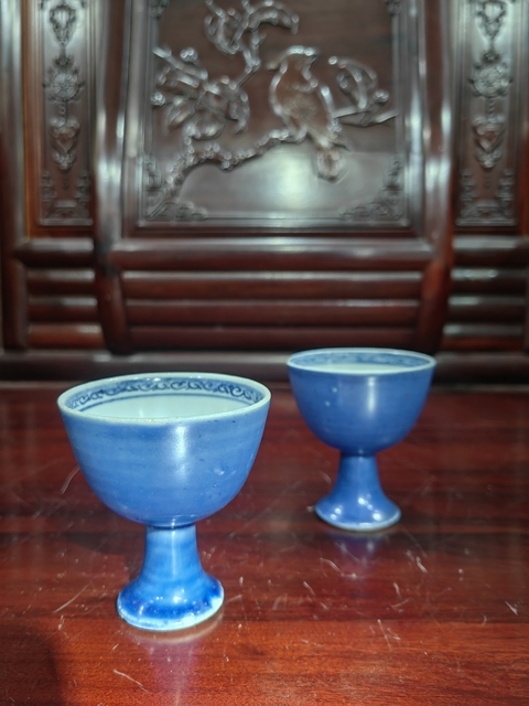 古玩陶瓷晚明.萬歷高足杯拍賣，當前價格3888元