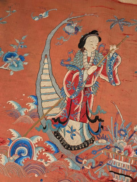 古玩雜項蘇繡神仙故事真品鑒賞圖