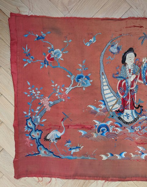 古玩雜項蘇繡神仙故事真品鑒賞圖