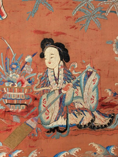 古玩雜項蘇繡神仙故事真品鑒賞圖