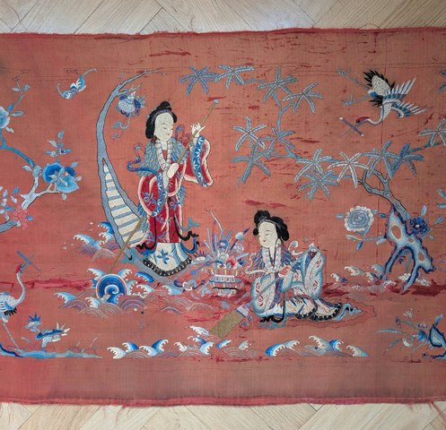 古玩雜項蘇繡神仙故事真品鑒賞圖