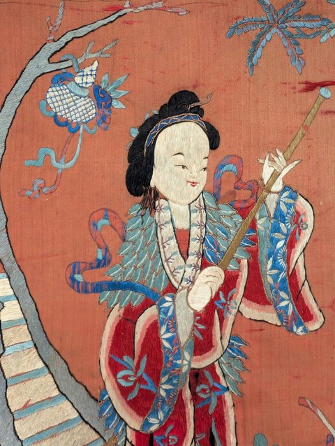 古玩雜項蘇繡神仙故事真品鑒賞圖