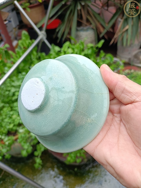 古玩陶瓷精品元代末龍泉梅子青釉茶盞拍賣，當(dāng)前價(jià)格2980元