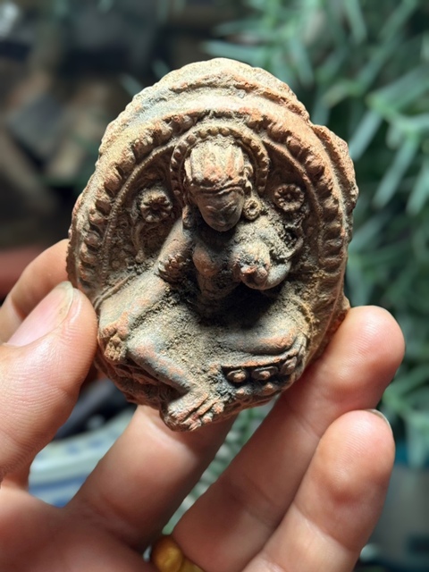 古玩雜項明代.綠度母擦擦(觀音菩薩化身)拍賣,當前價格0元