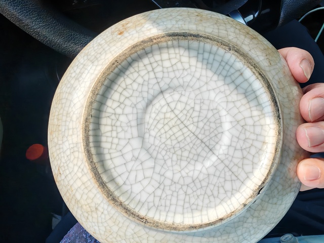古玩陶瓷哥釉開片紋筆洗真品鑒賞圖