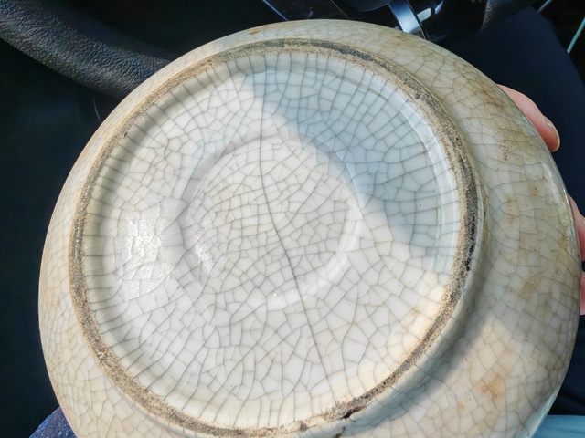 古玩陶瓷哥釉開片紋筆洗真品鑒賞圖