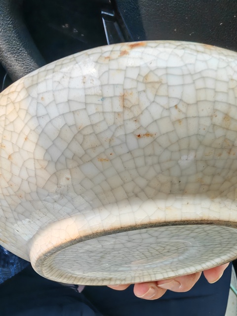 古玩陶瓷哥釉開片紋筆洗真品鑒賞圖