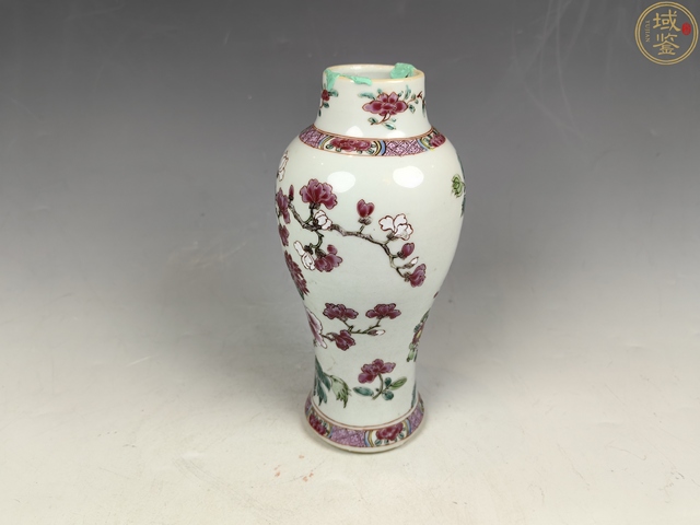 古玩陶瓷雍正 錦雞牡丹花卉紋賞瓶拍賣，當前價格11800元