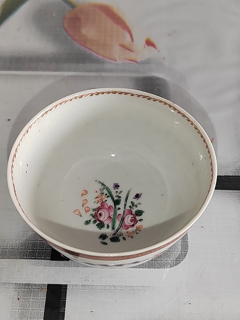 古玩陶瓷廣彩杯盤拍賣,當前價格1300元