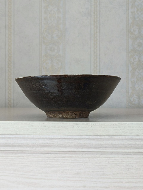 古玩陶瓷明代磁州窯淄素碗拍賣,當(dāng)前價(jià)格28元