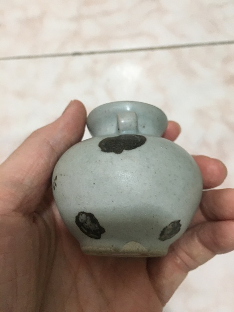 古玩陶瓷元代點(diǎn)彩雙系水盂拍賣，當(dāng)前價(jià)格0元