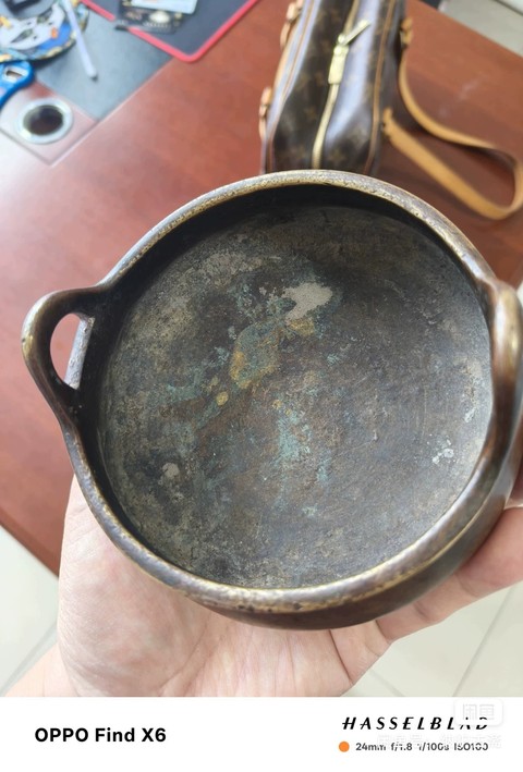 古玩銅器沖天耳爐真品鑒賞圖