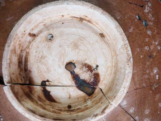 古玩陶瓷當陽峪窯醬色釉折腰芒口碗標本真品鑒賞圖