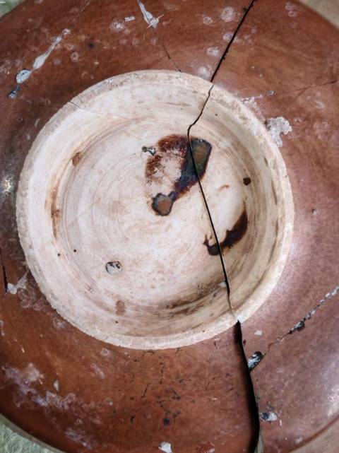 古玩陶瓷當陽峪窯醬色釉折腰芒口碗標本真品鑒賞圖