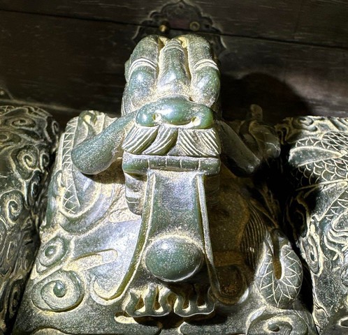 古玩玉器和田玉雕“龍鈕印”真品鑒賞圖