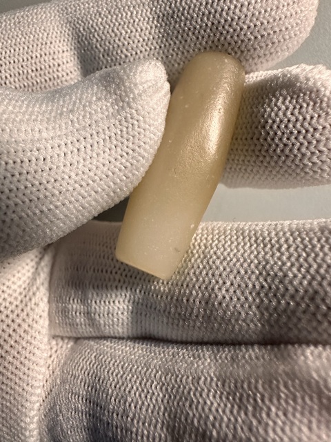 古玩玉器瑪瑙管珠真品鑒賞圖