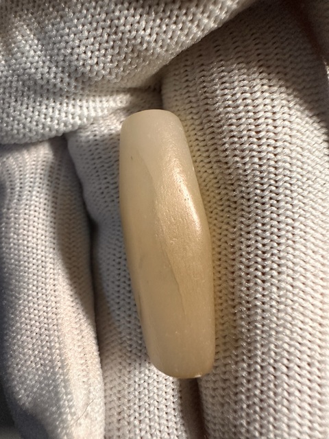 古玩玉器瑪瑙管珠真品鑒賞圖