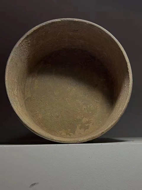古玩陶瓷漢代·陶弦紋三足奩 真品鑒賞圖