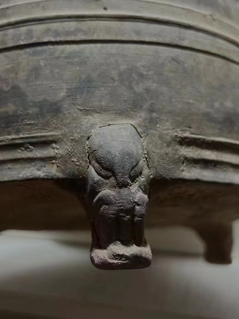 古玩陶瓷漢代·陶弦紋三足奩 真品鑒賞圖