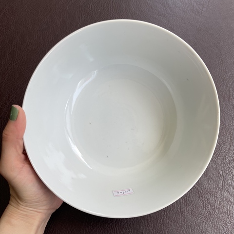古玩陶瓷珊瑚紅留白竹紋碗真品鑒賞圖