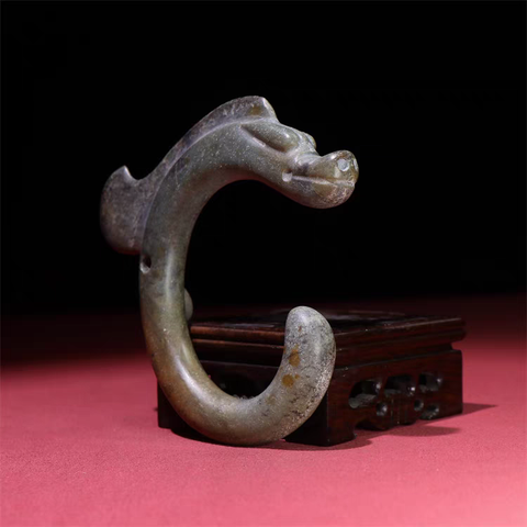 古玩玉器仿“紅山文化”c形龍真品鑒賞圖