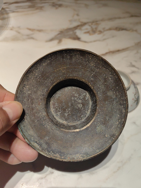 古玩陶瓷粉彩麒麟送子蓋碗真品鑒賞圖