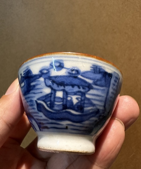 古玩陶瓷赤壁賦青花杯拍賣，當前價格333元