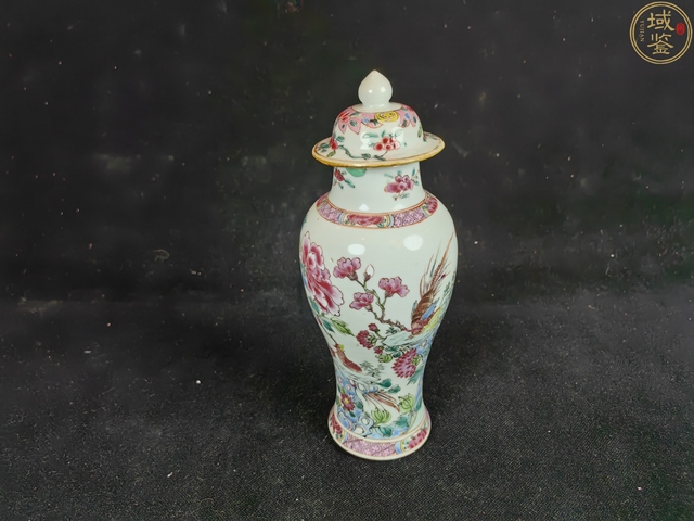 古玩陶瓷雍正 錦雞牡丹花卉紋賞瓶拍賣，當前價格11800元