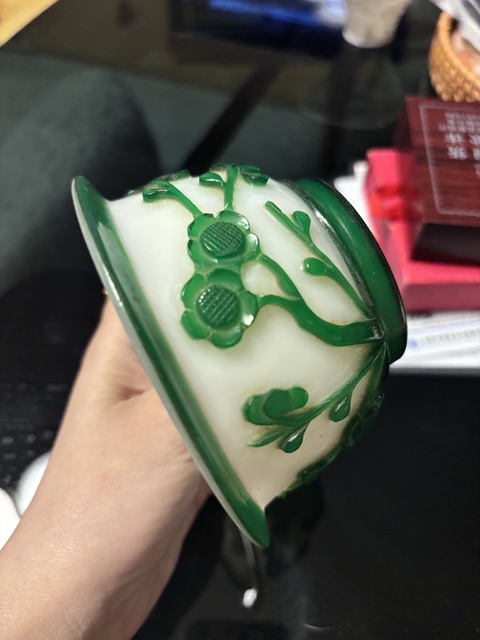 古玩雜項料器碗真品鑒賞圖