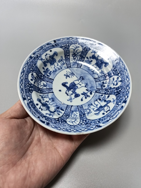 古玩陶瓷康熙-一路連升青花盤拍賣，當前價格1688元