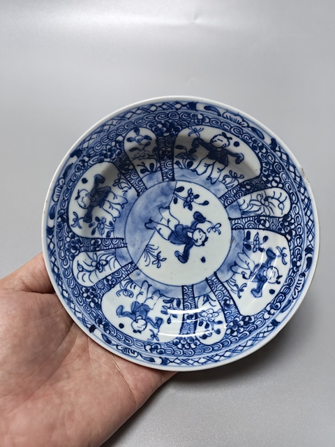 古玩陶瓷康熙-一路連升青花盤拍賣，當前價格1688元