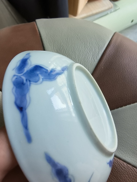 古玩陶瓷青花過墻龍紋盤真品鑒賞圖