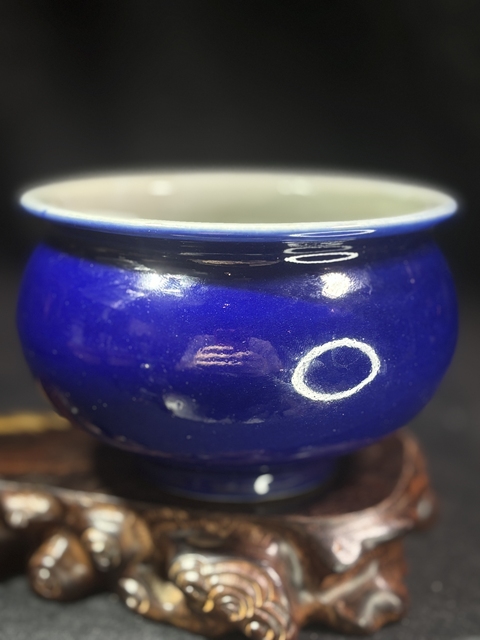 古玩陶瓷清中霽藍釉羅漢爐拍賣，當前價格999元