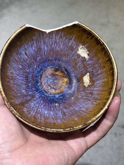 古玩陶瓷吉州窯窯變釉茶盞拍賣，當前價格1900元