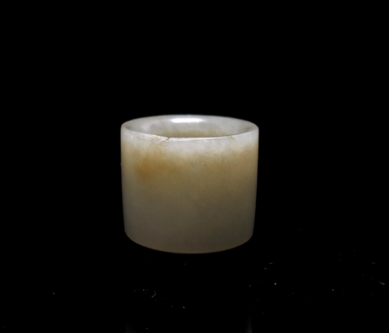 古玩雜項清代和田扳指(內徑22mm)拍賣，當前價格3300元