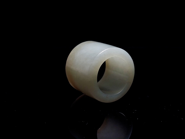 古玩雜項清代和田扳指(內徑22mm)拍賣，當前價格3300元
