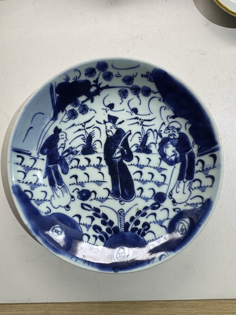 古玩陶瓷雍正·青花三星高照盤拍賣，當前價格700元